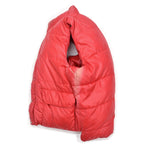 1970's SNOW LION RED DOWN VEST / FADED ... L