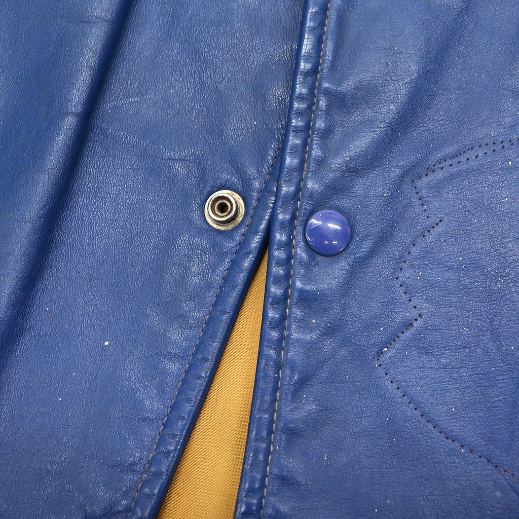 1950's SPARLINGS BLUE LEATHER VARSITY JACKET / RARE ...