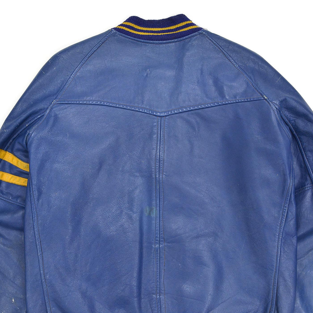 1950's SPARLINGS BLUE LEATHER VARSITY JACKET / RARE ...