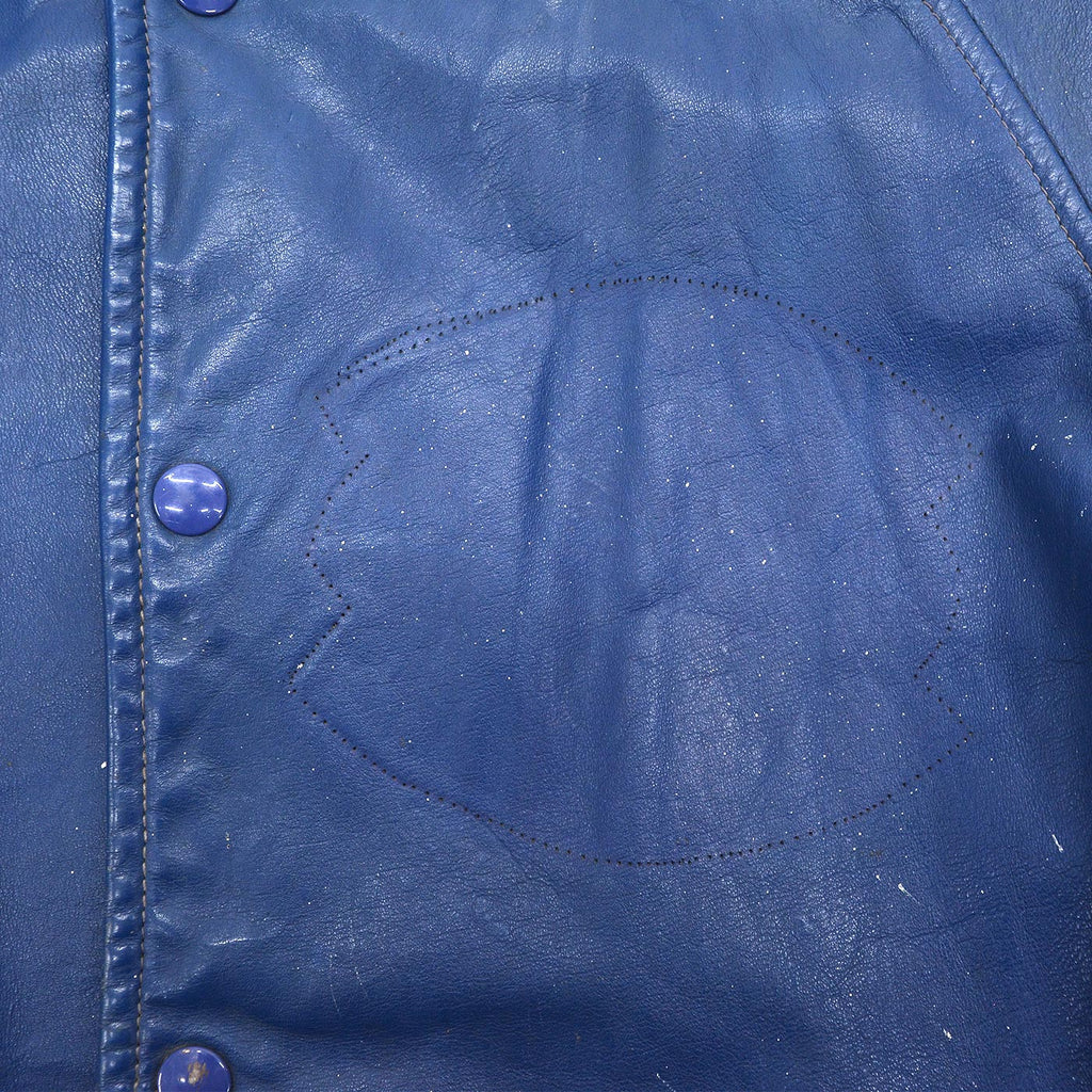 1950's SPARLINGS BLUE LEATHER VARSITY JACKET / RARE ...