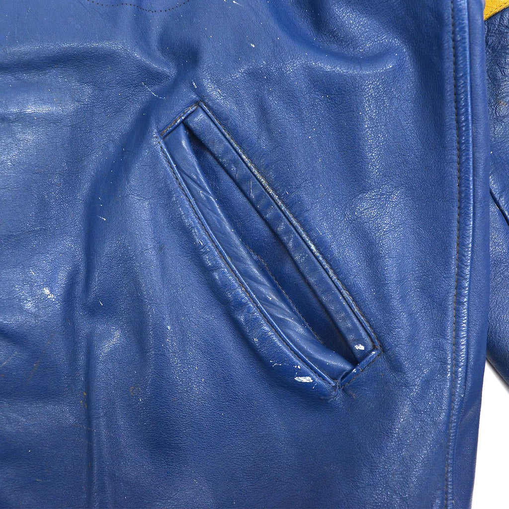 1950's SPARLINGS BLUE LEATHER VARSITY JACKET / RARE ...