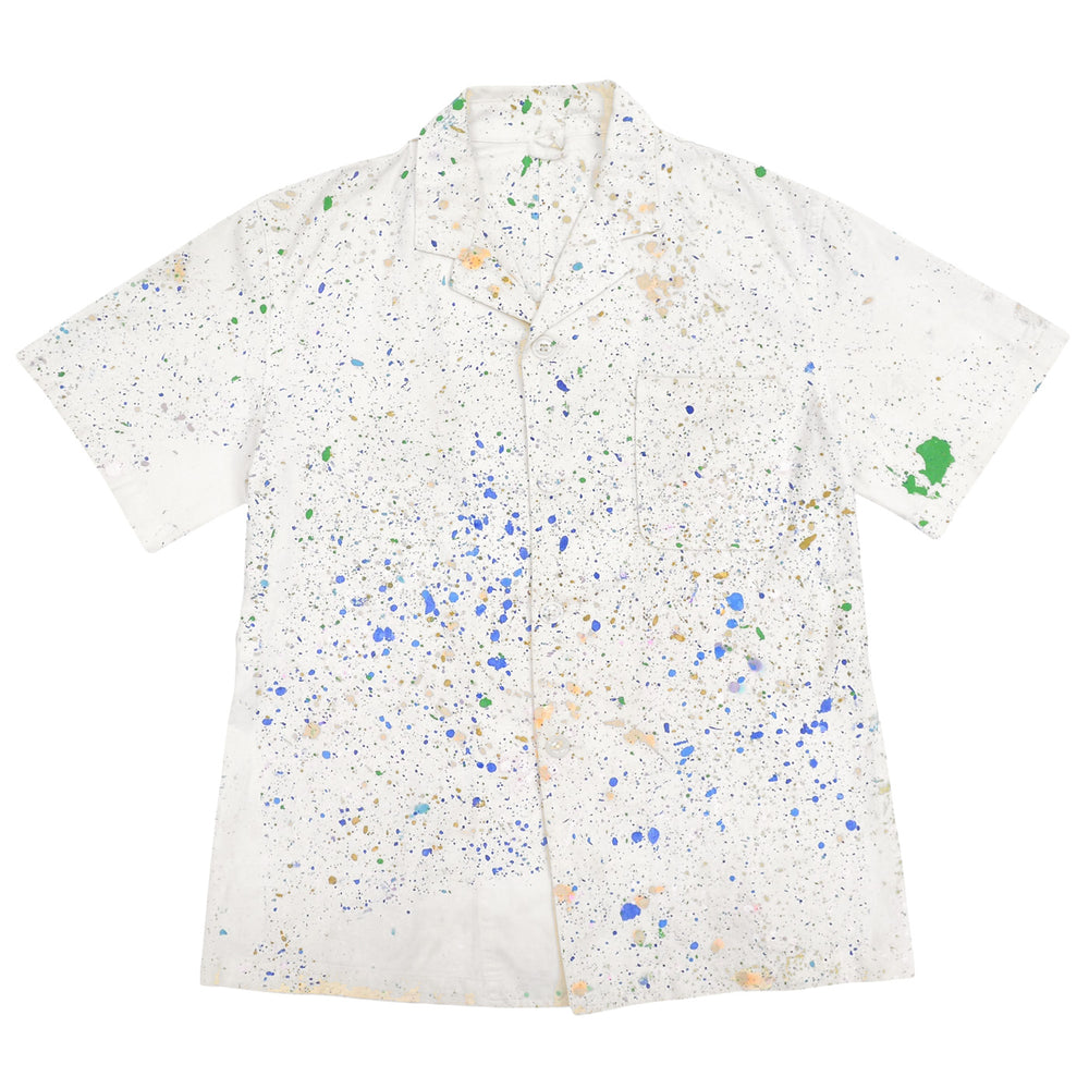 ~1960s UNKNOWN PAINT SPLATTERED WORK S/S JACKET ... M