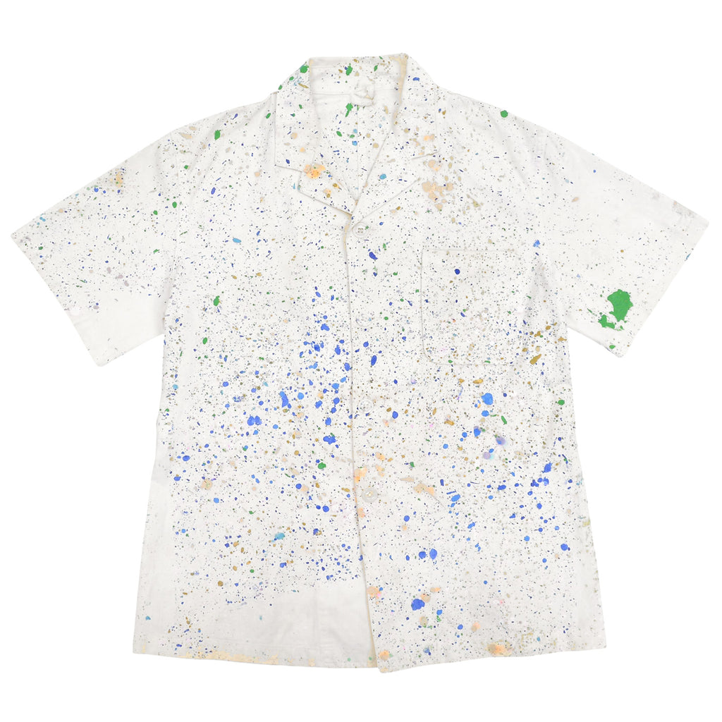 ~1960s UNKNOWN PAINT SPLATTERED WORK S/S JACKET ... M