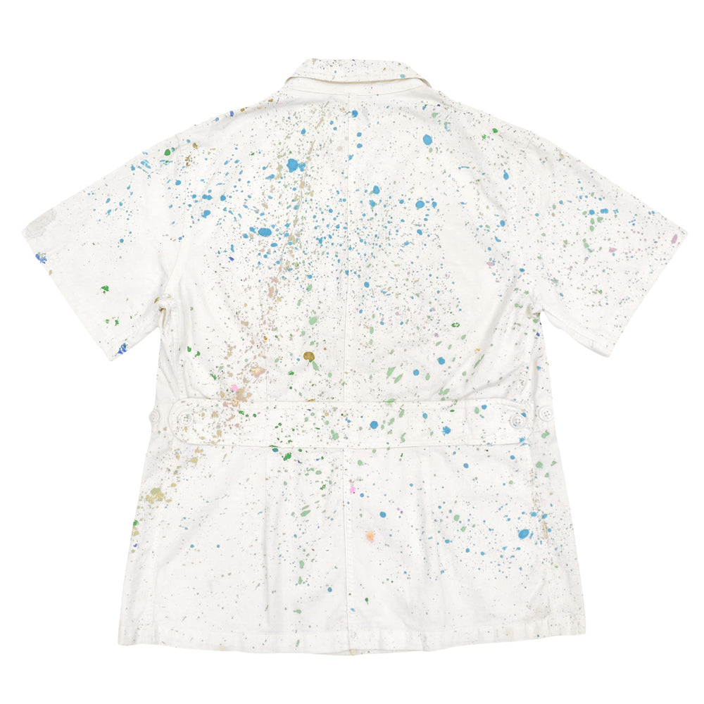~1960s UNKNOWN PAINT SPLATTERED WORK S/S JACKET ... M