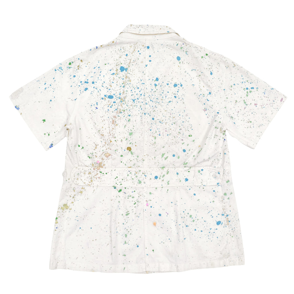 ~1960s UNKNOWN PAINT SPLATTERED WORK S/S JACKET ... M
