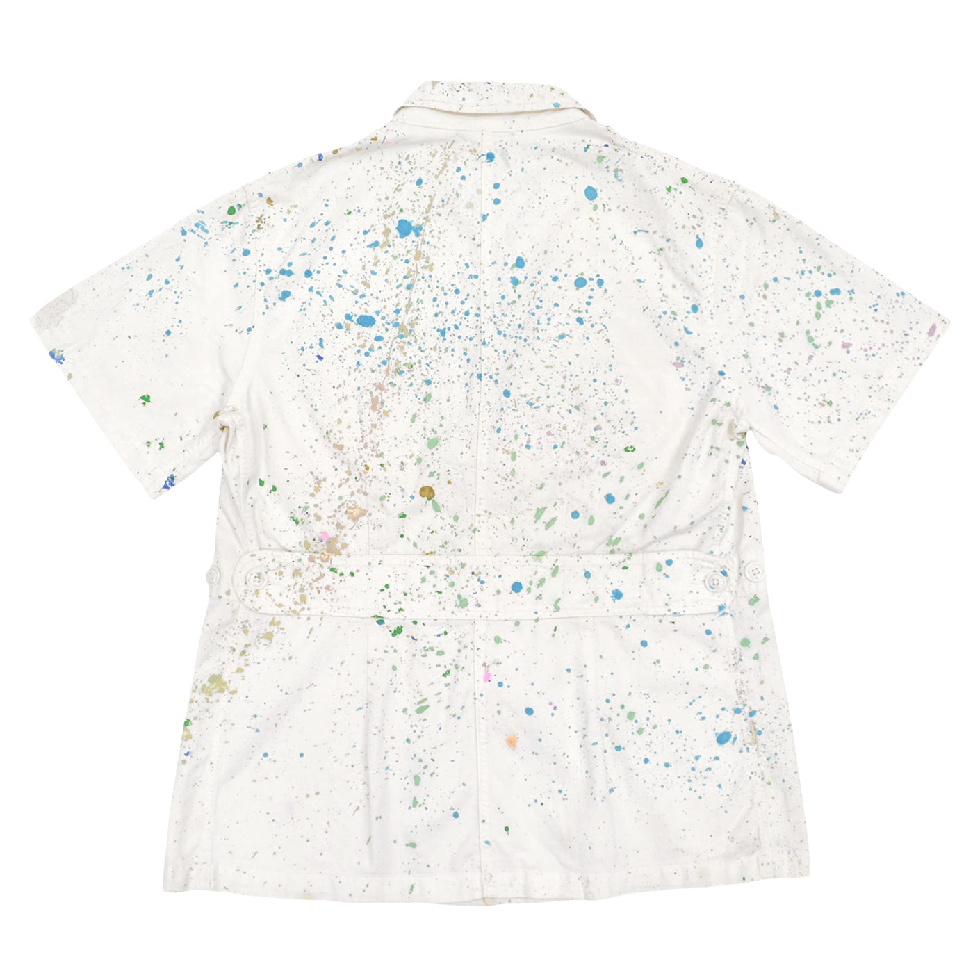 ~1960s UNKNOWN PAINT SPLATTERED WORK S/S JACKET ... M
