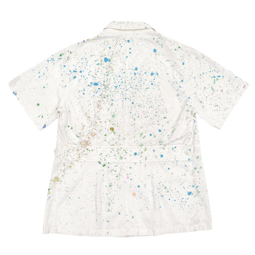~1960s UNKNOWN PAINT SPLATTERED WORK S/S JACKET ... M