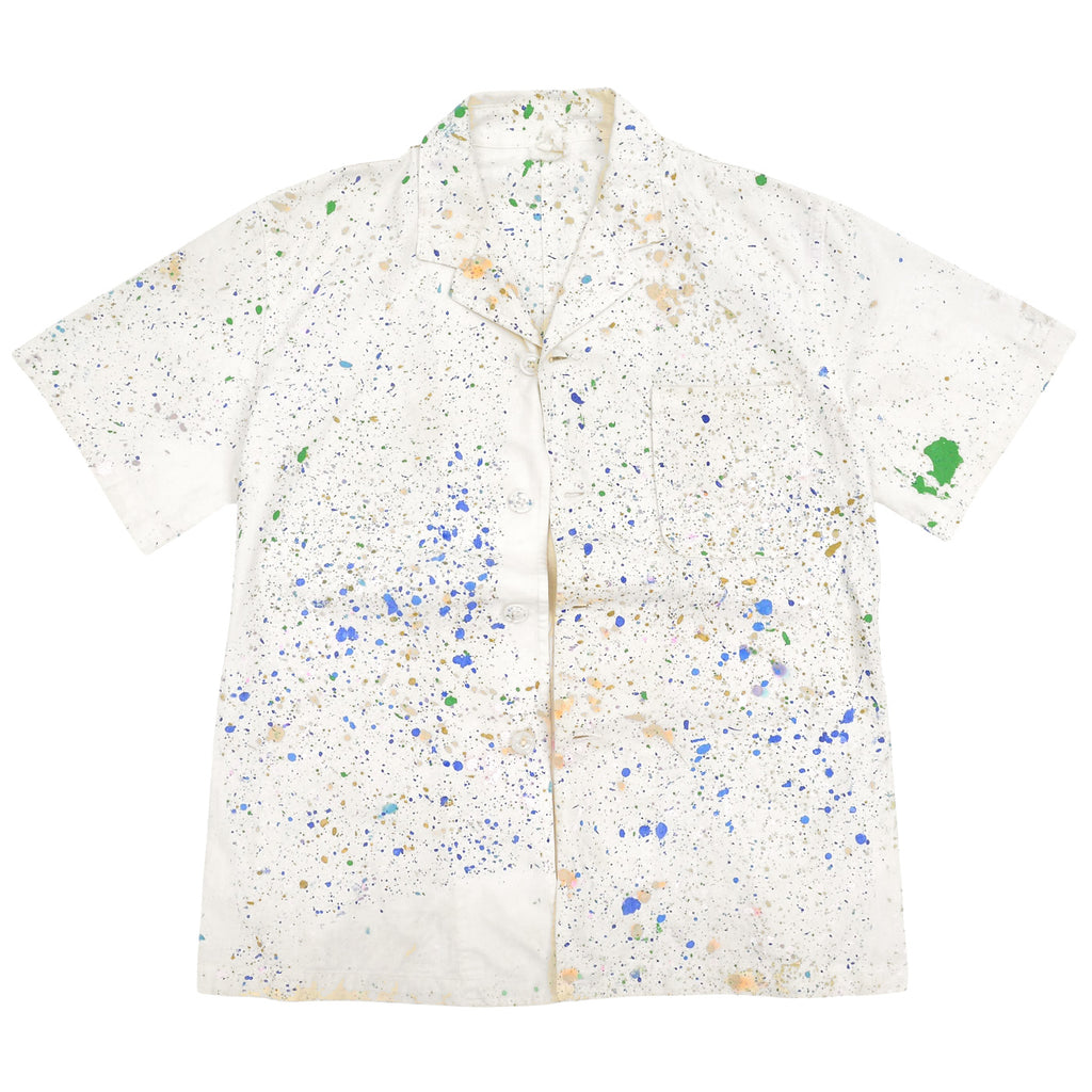 ~1960s UNKNOWN PAINT SPLATTERED WORK S/S JACKET ... M