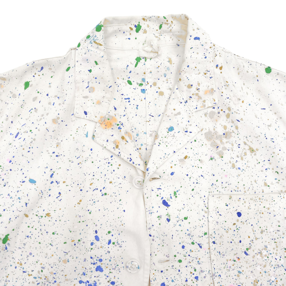 ~1960s UNKNOWN PAINT SPLATTERED WORK S/S JACKET ... M