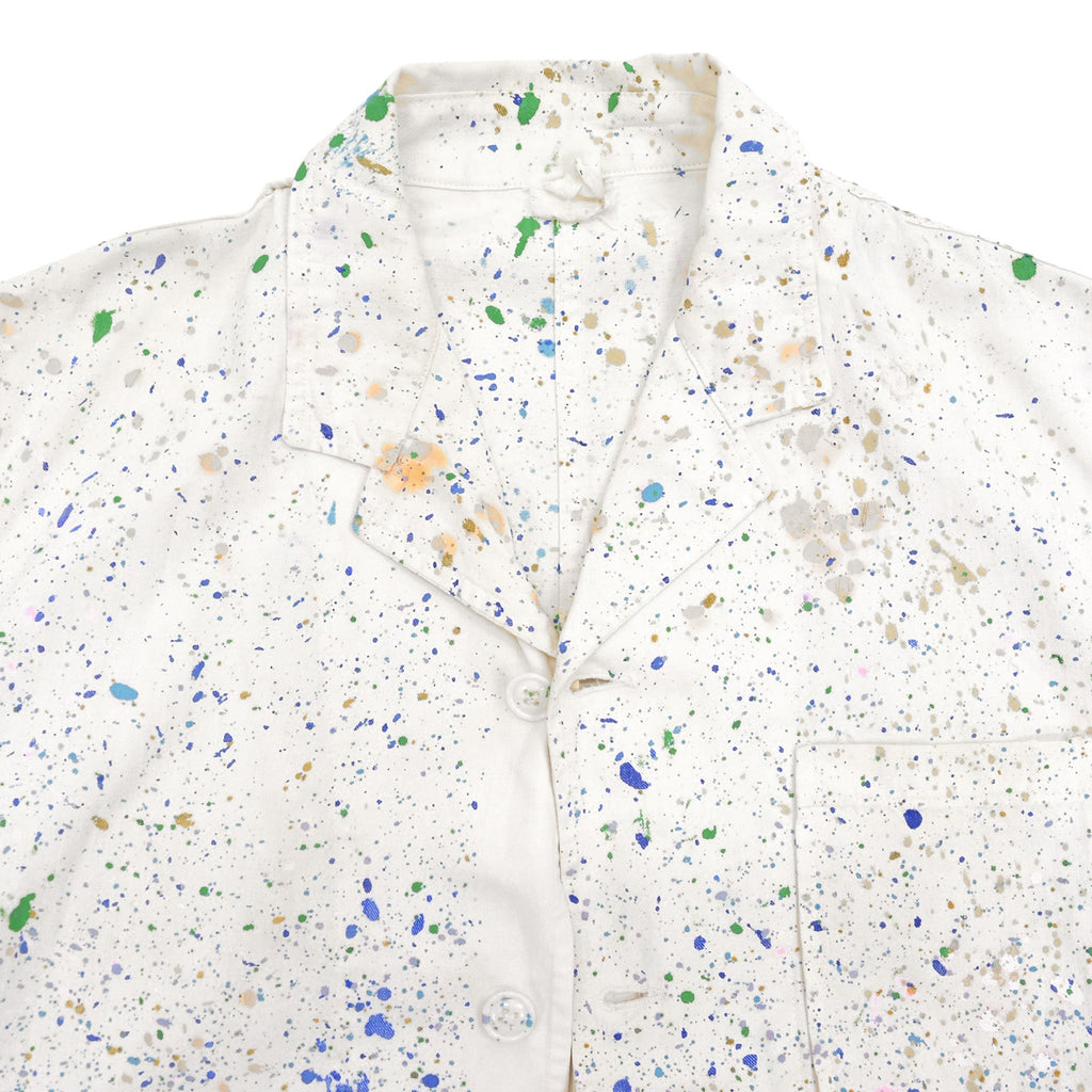 ~1960s UNKNOWN PAINT SPLATTERED WORK S/S JACKET ... M