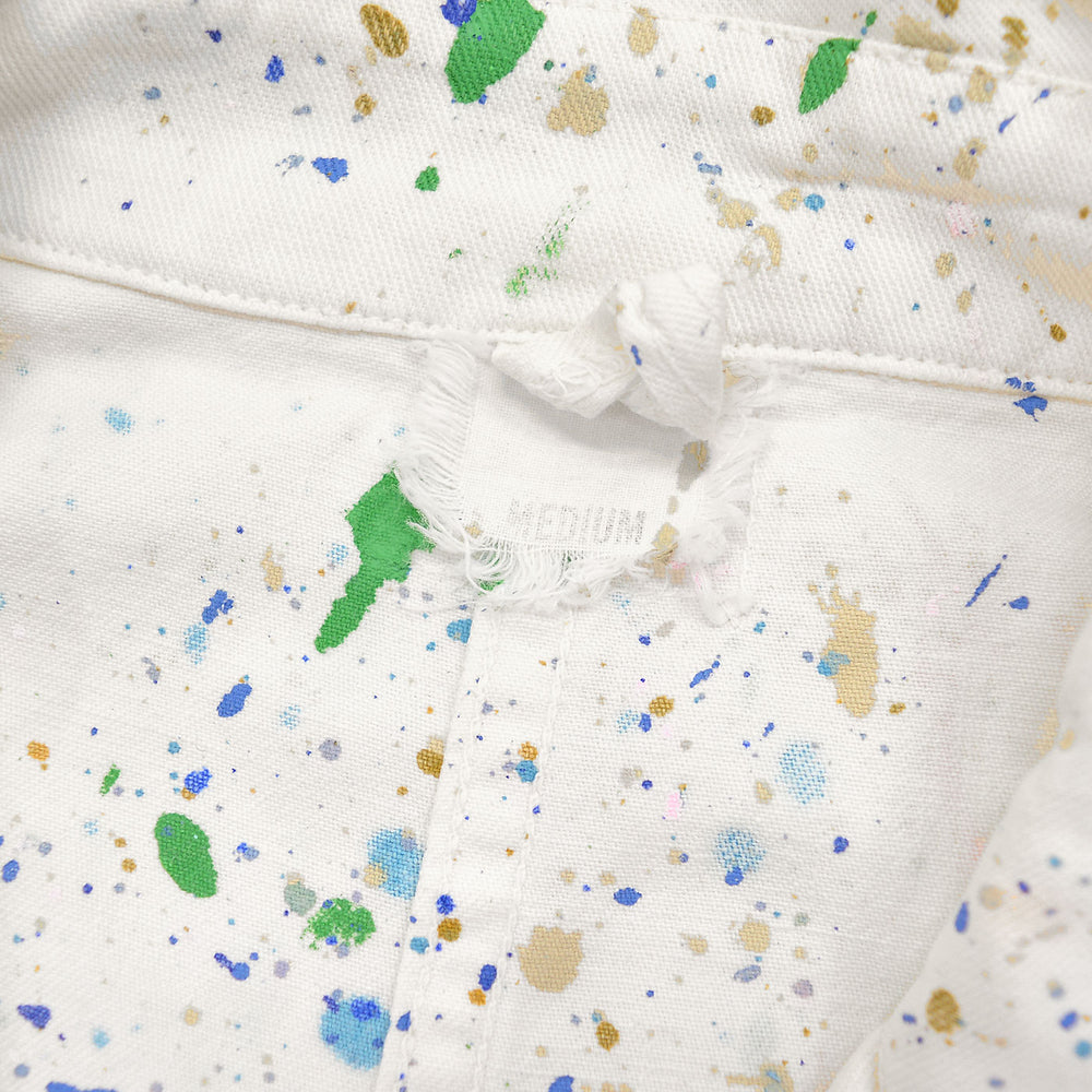 ~1960s UNKNOWN PAINT SPLATTERED WORK S/S JACKET ... M