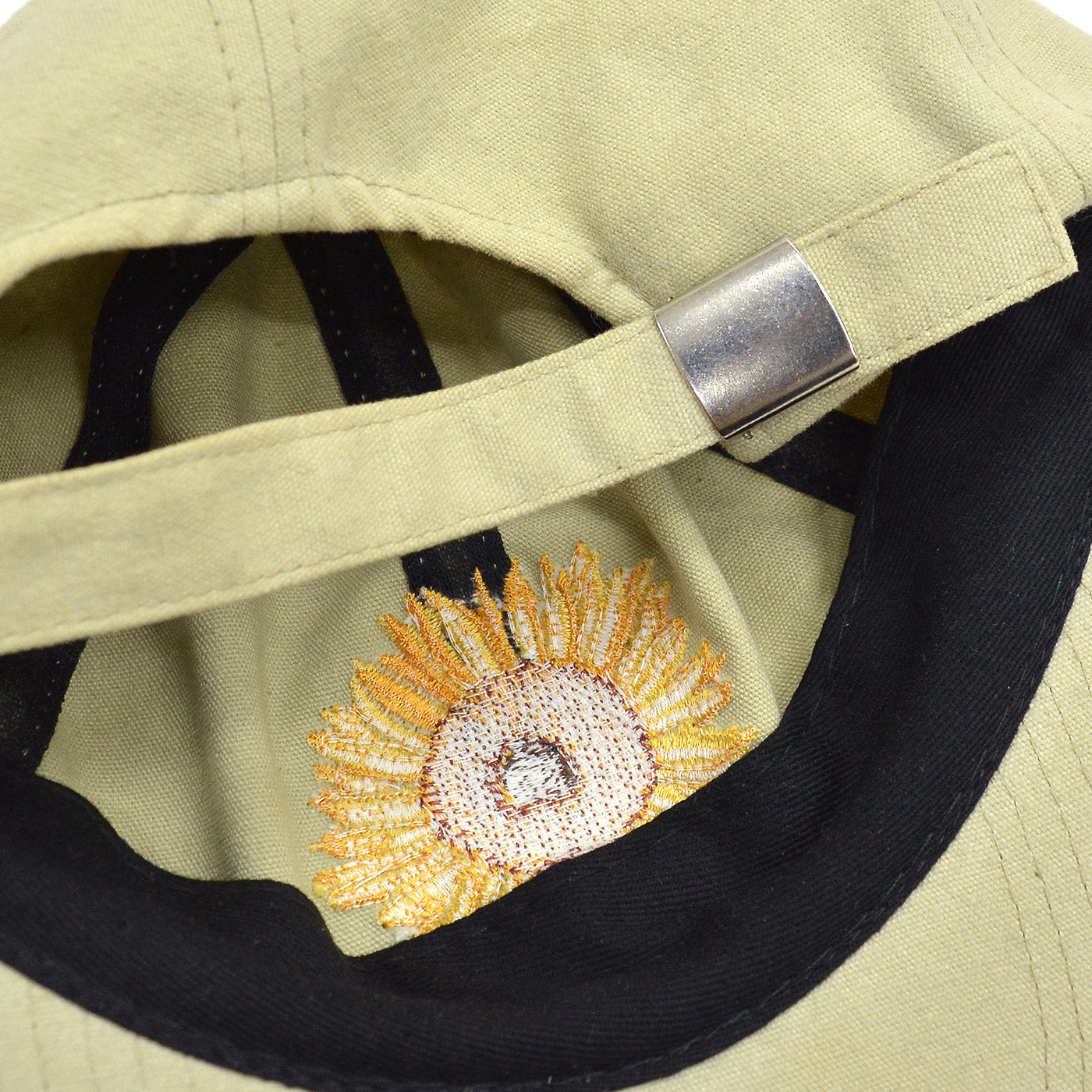 1990's DEADSTOCK STUDIO Q SUN FLOWER ART EMBROIDERED CAP / RARE...