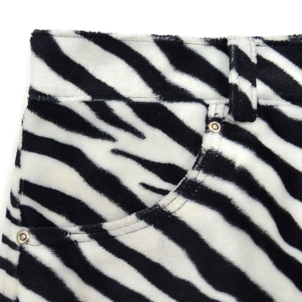 ~2000s STUDIO XTC ZEBRA PATTERN RAYON FACE PANTS ... M