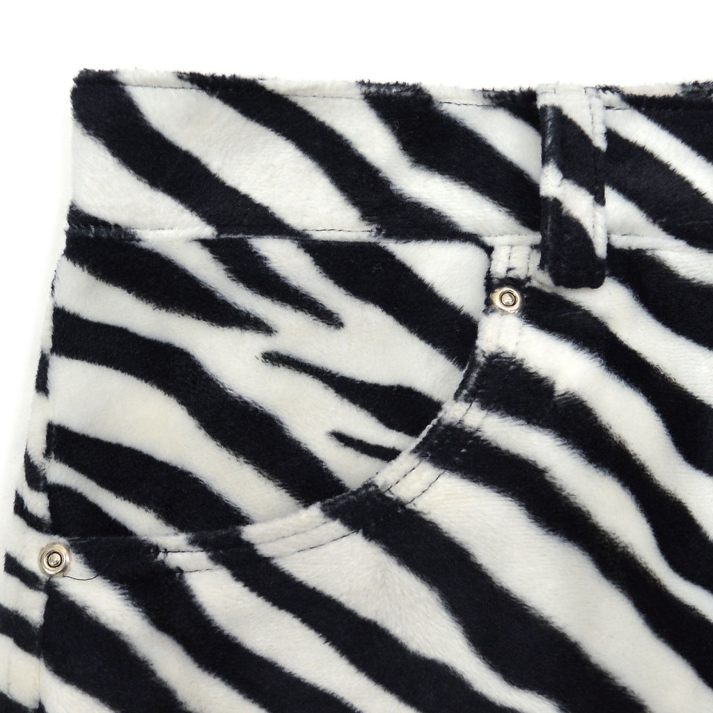 ~2000s STUDIO XTC ZEBRA PATTERN RAYON FACE PANTS ... M