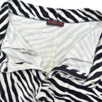 ~2000s STUDIO XTC ZEBRA PATTERN RAYON FACE PANTS ... M