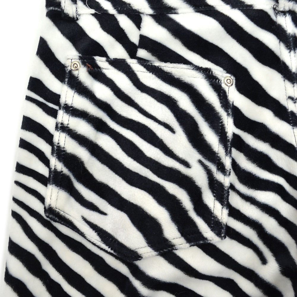 ~2000s STUDIO XTC ZEBRA PATTERN RAYON FACE PANTS ... M
