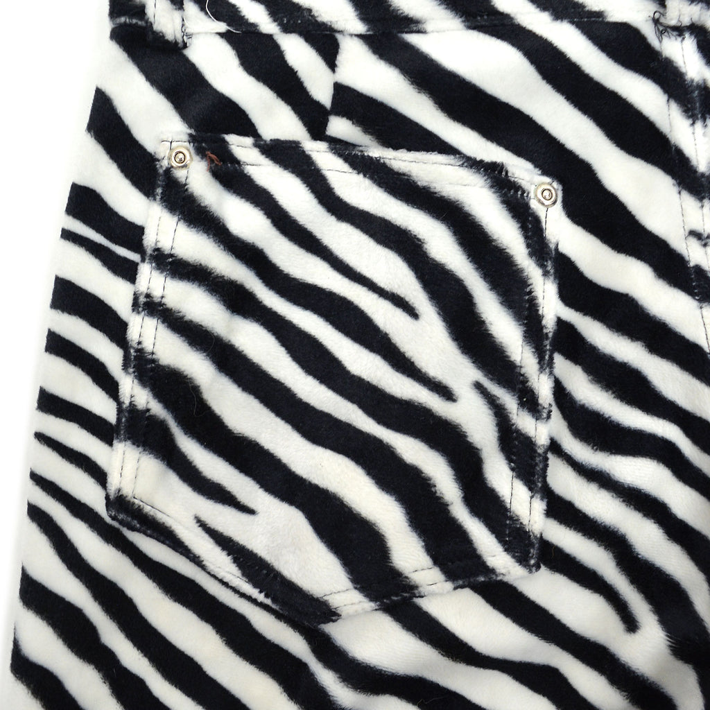 ~2000s STUDIO XTC ZEBRA PATTERN RAYON FACE PANTS ... M