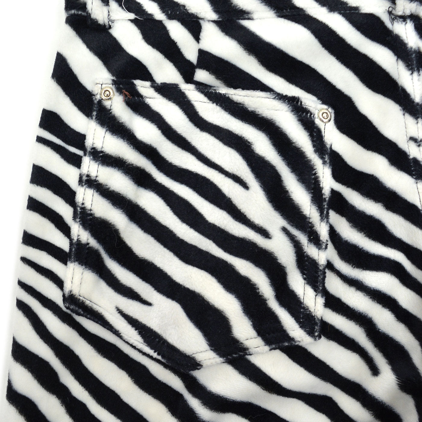 ~2000s STUDIO XTC ZEBRA PATTERN RAYON FACE PANTS ... M