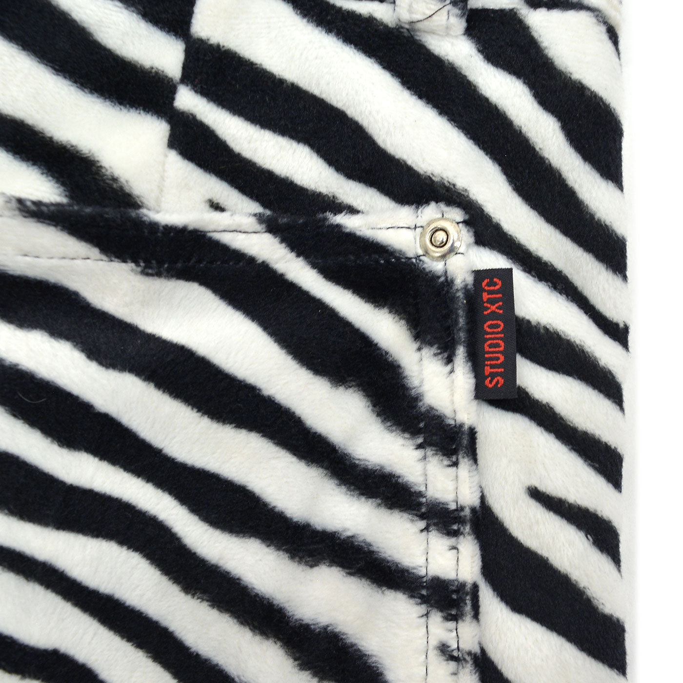 ~2000s STUDIO XTC ZEBRA PATTERN RAYON FACE PANTS ... M