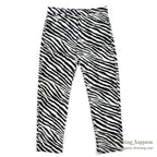 ~2000s STUDIO XTC ZEBRA PATTERN RAYON FACE PANTS ... M