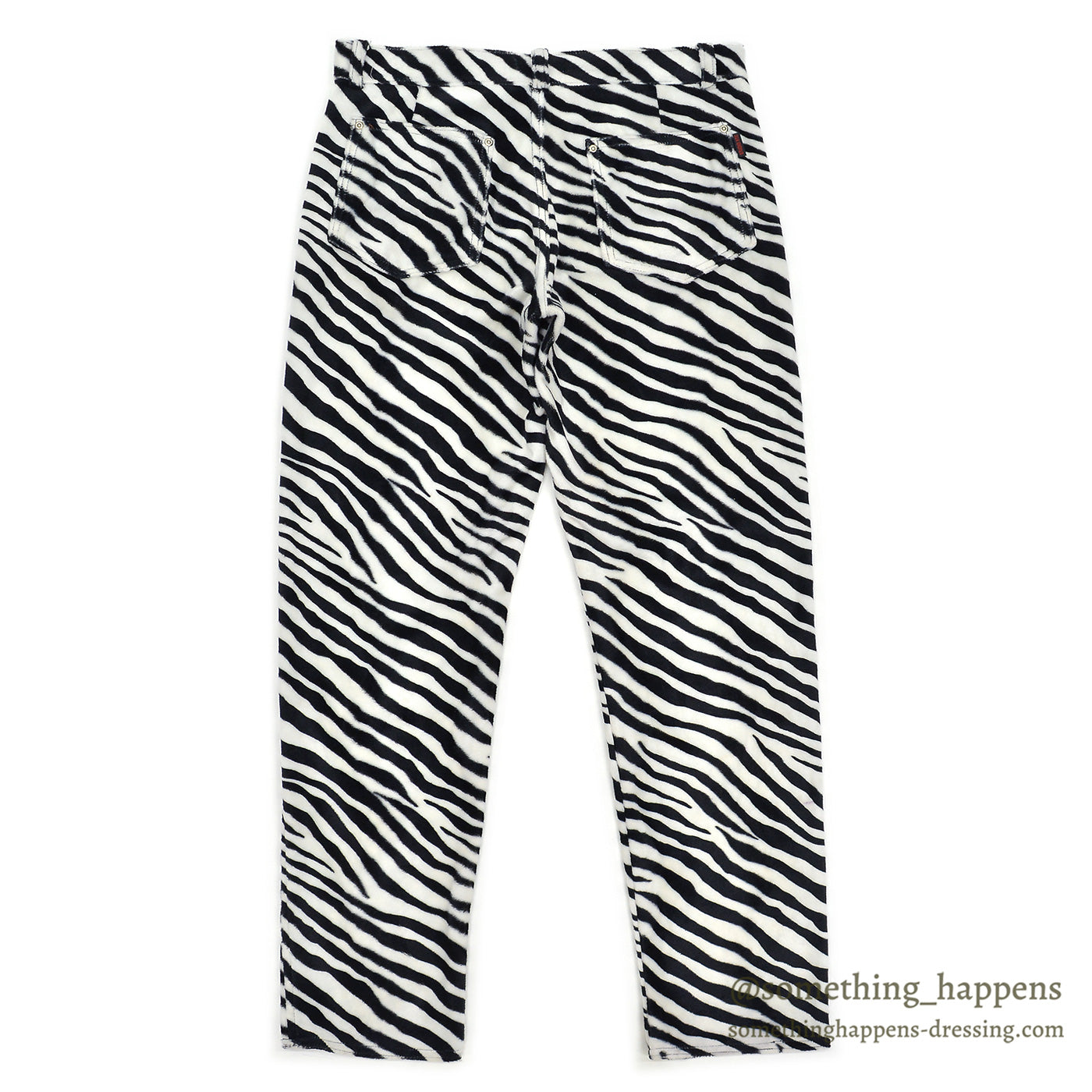 ~2000s STUDIO XTC ZEBRA PATTERN RAYON FACE PANTS ... M