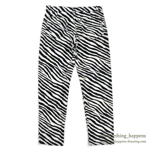 ~2000's STUDIO XTC ZEBRA PATTERN RAYON FACE PANTS ... M