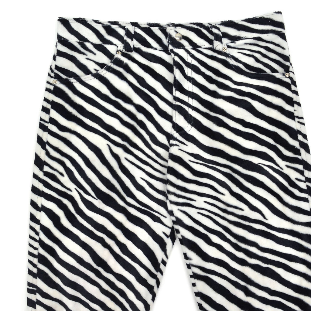 ~2000s STUDIO XTC ZEBRA PATTERN RAYON FACE PANTS ... M