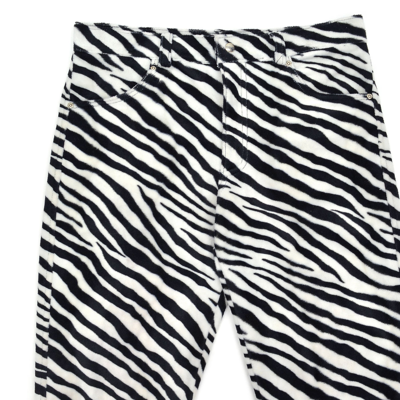 ~2000s STUDIO XTC ZEBRA PATTERN RAYON FACE PANTS ... M