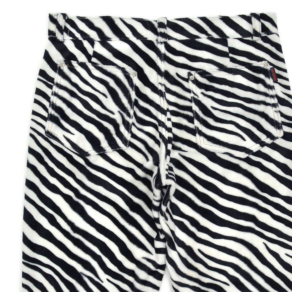 ~2000s STUDIO XTC ZEBRA PATTERN RAYON FACE PANTS ... M