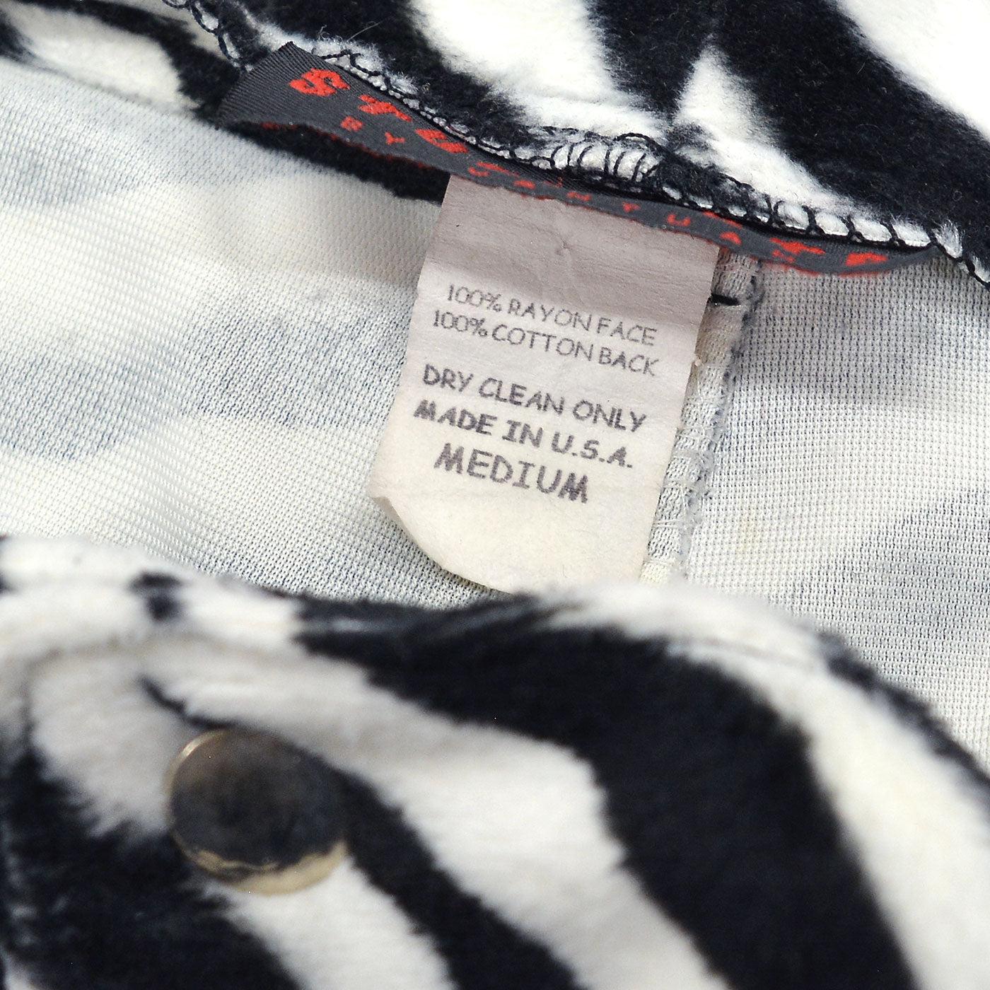 ~2000s STUDIO XTC ZEBRA PATTERN RAYON FACE PANTS ... M