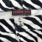 ~2000s STUDIO XTC ZEBRA PATTERN RAYON FACE PANTS ... M