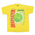 1990's SCREEN STARS BEST BEEFEATER SUMMER GIN PROMO T-SHIRT / YELLOW ... XL