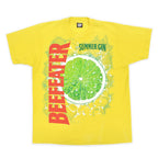 1990's SCREEN STARS BEST BEEFEATER SUMMER GIN PROMO T-SHIRT / YELLOW ... XL