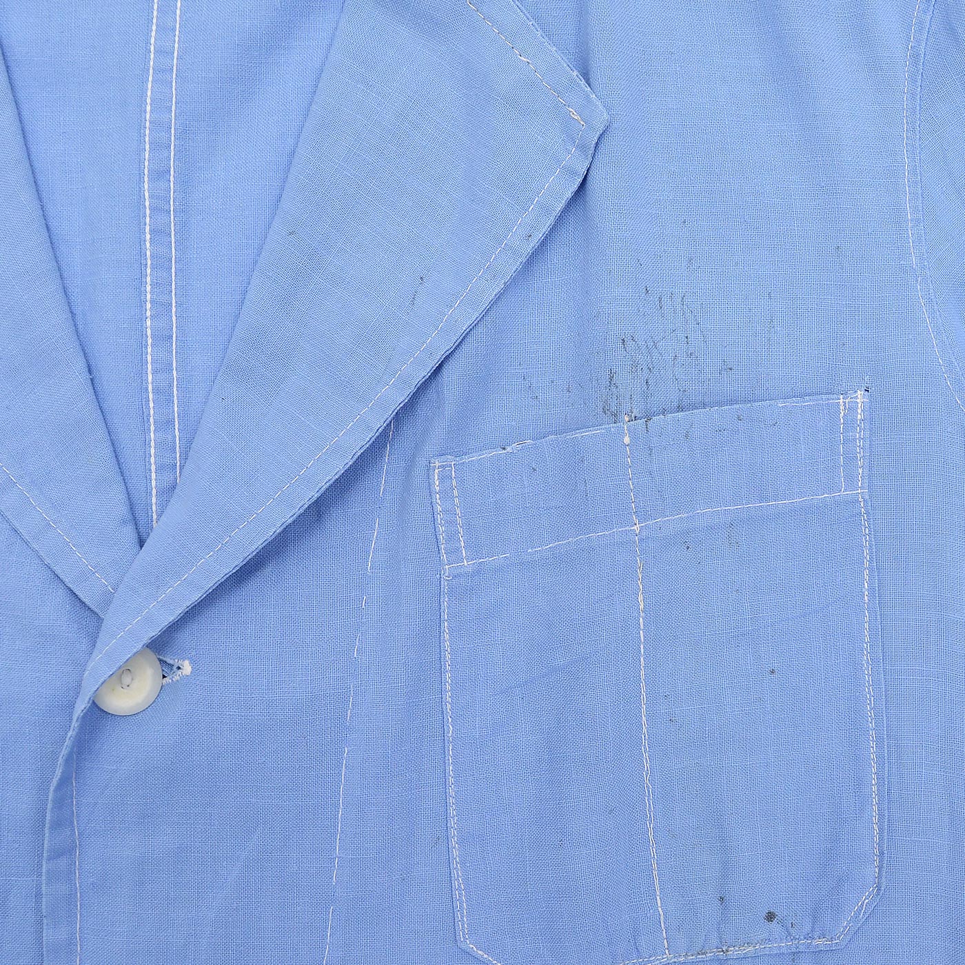 ~1950s NEW SYSTEM LAUNDRY LIGHT BLUE WORK COAT ... 42