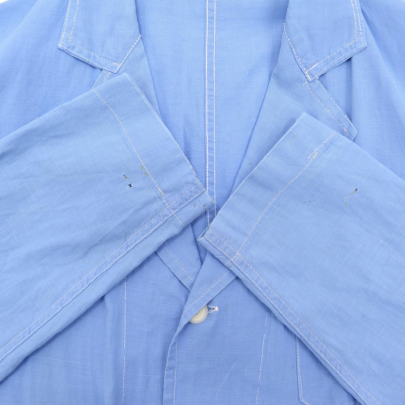 ~1950s NEW SYSTEM LAUNDRY LIGHT BLUE WORK COAT ... 42