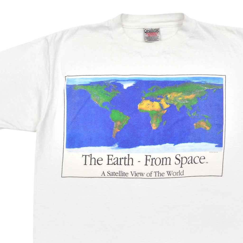 1990s ONEITA THE EARTH FROM SPACE T-SHIRT ... L