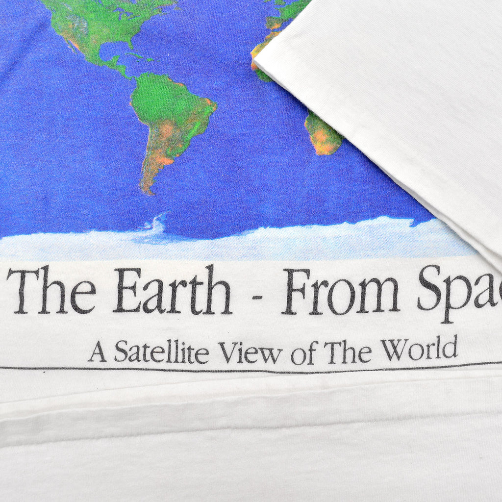 1990s ONEITA THE EARTH FROM SPACE T-SHIRT ... L
