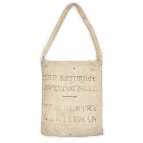 ~1930's THE SATURDAY EVENING POST DELIVERY BAG / EXTREMELY RARE ...