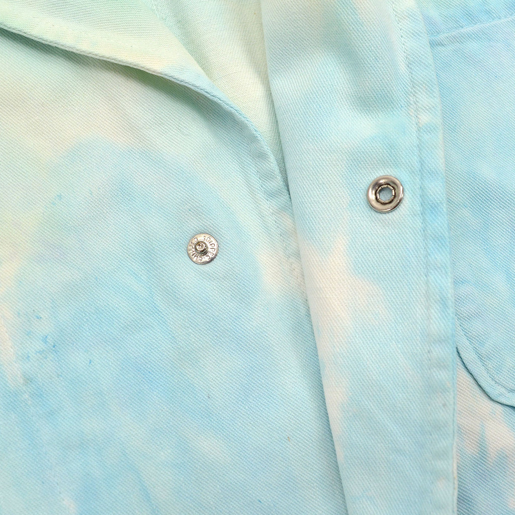 1960's U.S.MILITARY COAT, FOOD HANDLER'S COTTON DRILL / OVERDYED ... L