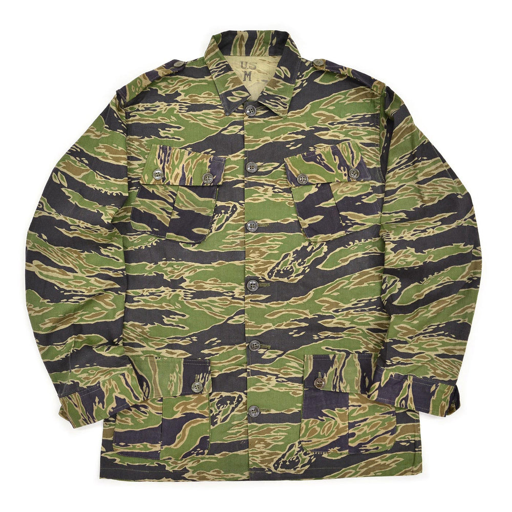~1970's VIETNAM WAR ERA OKINAWA TAYLOR-MADE TIGER STRIPE JUNGLE FATIGUE JACKET ...
