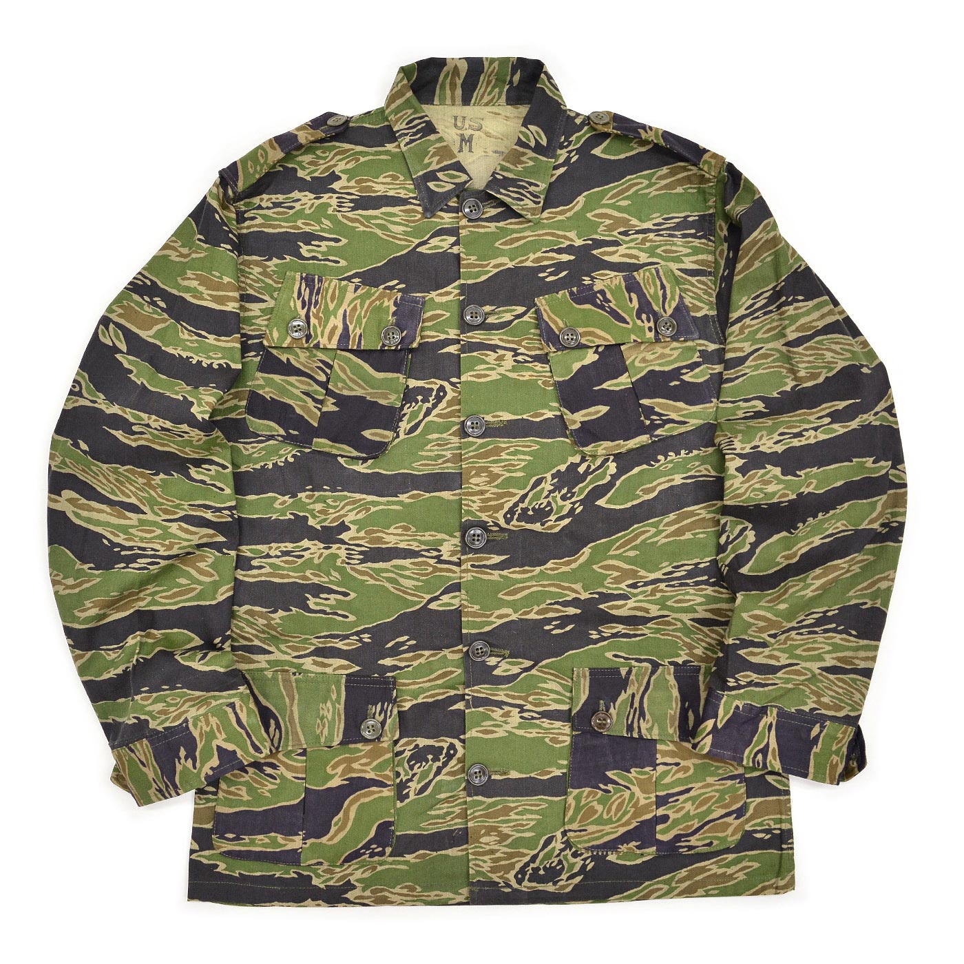 ~1970's VIETNAM WAR ERA OKINAWA TAYLOR-MADE TIGER STRIPE JUNGLE FATIGUE JACKET ...