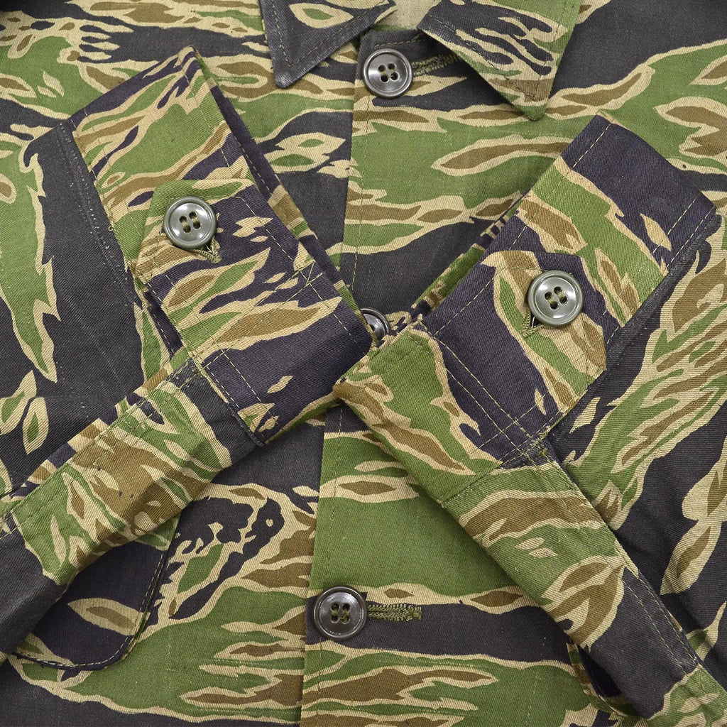 ~1970's VIETNAM WAR ERA OKINAWA TAYLOR-MADE TIGER STRIPE JUNGLE FATIGUE JACKET ...