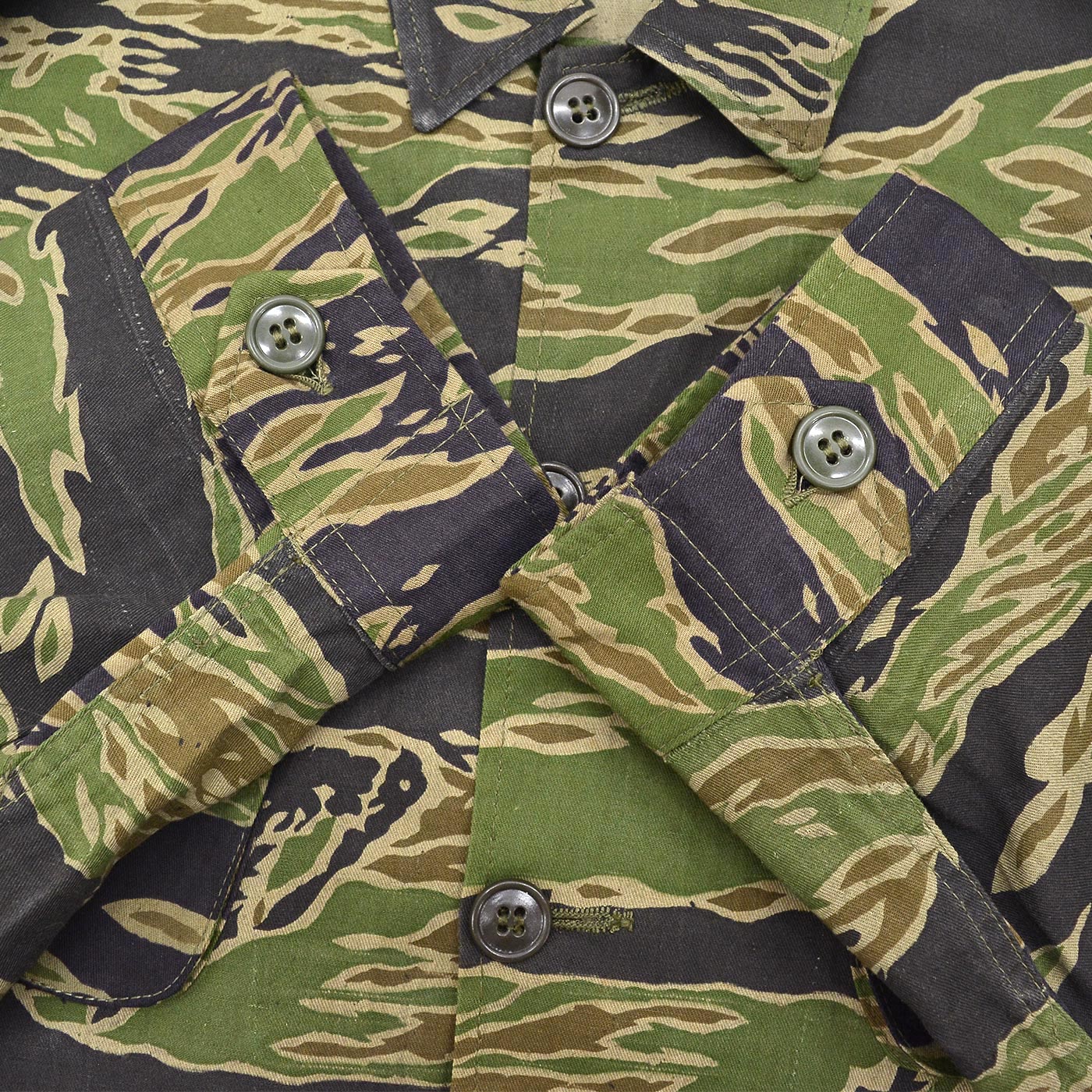 ~1970's VIETNAM WAR ERA OKINAWA TAYLOR-MADE TIGER STRIPE JUNGLE FATIGUE JACKET ...