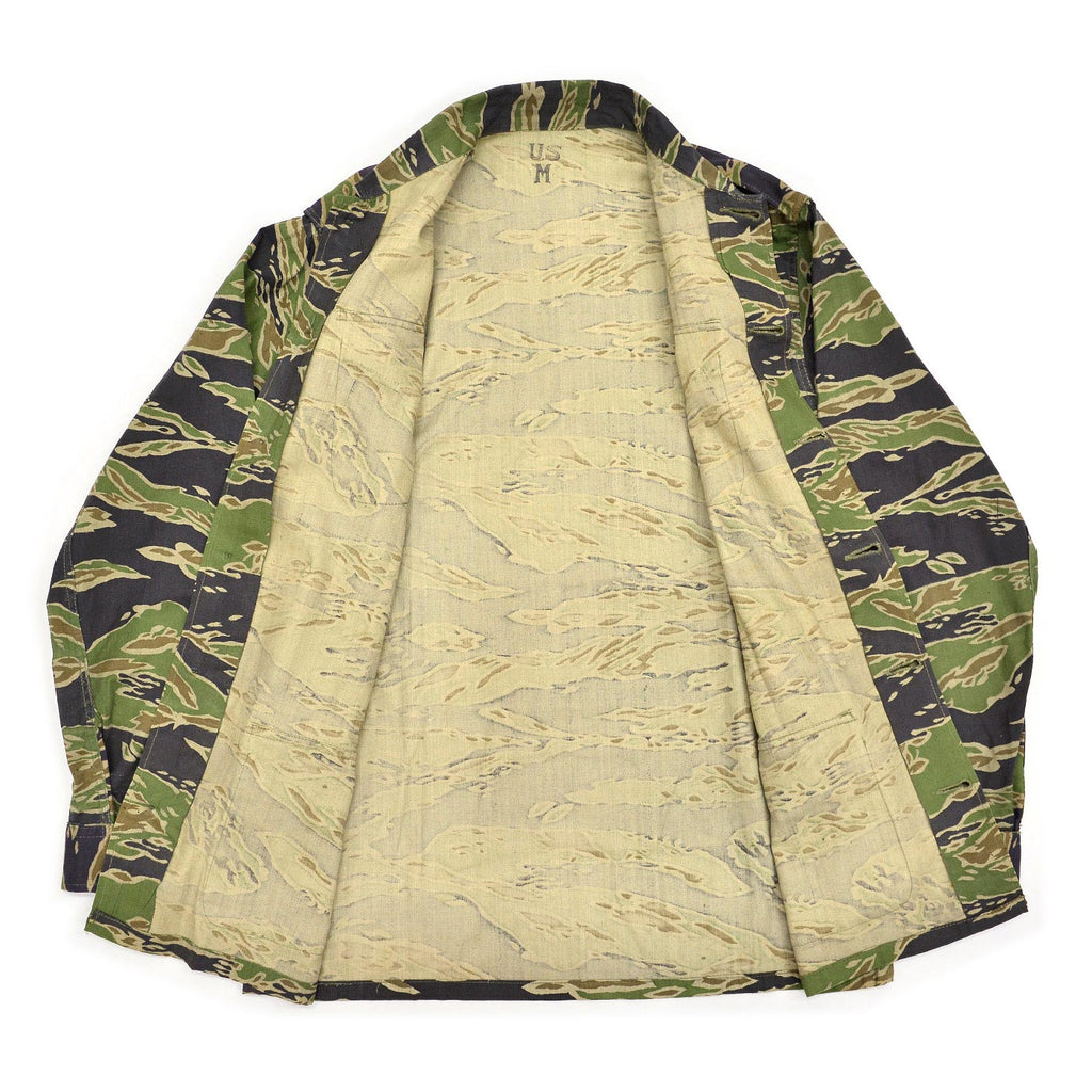 ~1970's VIETNAM WAR ERA OKINAWA TAYLOR-MADE TIGER STRIPE JUNGLE FATIGUE JACKET ...