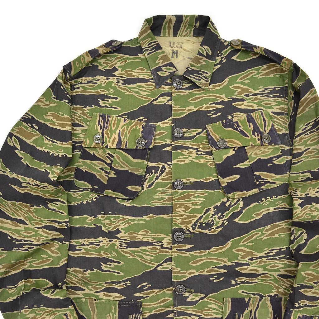 ~1970's VIETNAM WAR ERA OKINAWA TAYLOR-MADE TIGER STRIPE JUNGLE FATIGUE JACKET ...