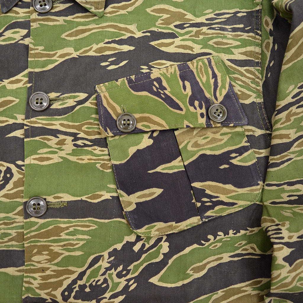 ~1970's VIETNAM WAR ERA OKINAWA TAYLOR-MADE TIGER STRIPE JUNGLE FATIGUE JACKET ...