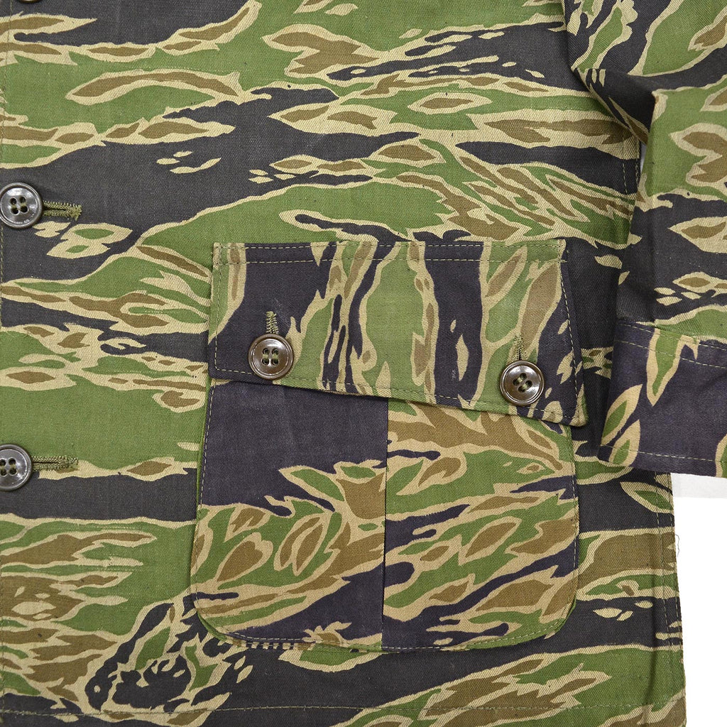 ~1970's VIETNAM WAR ERA OKINAWA TAYLOR-MADE TIGER STRIPE JUNGLE FATIGUE JACKET ...