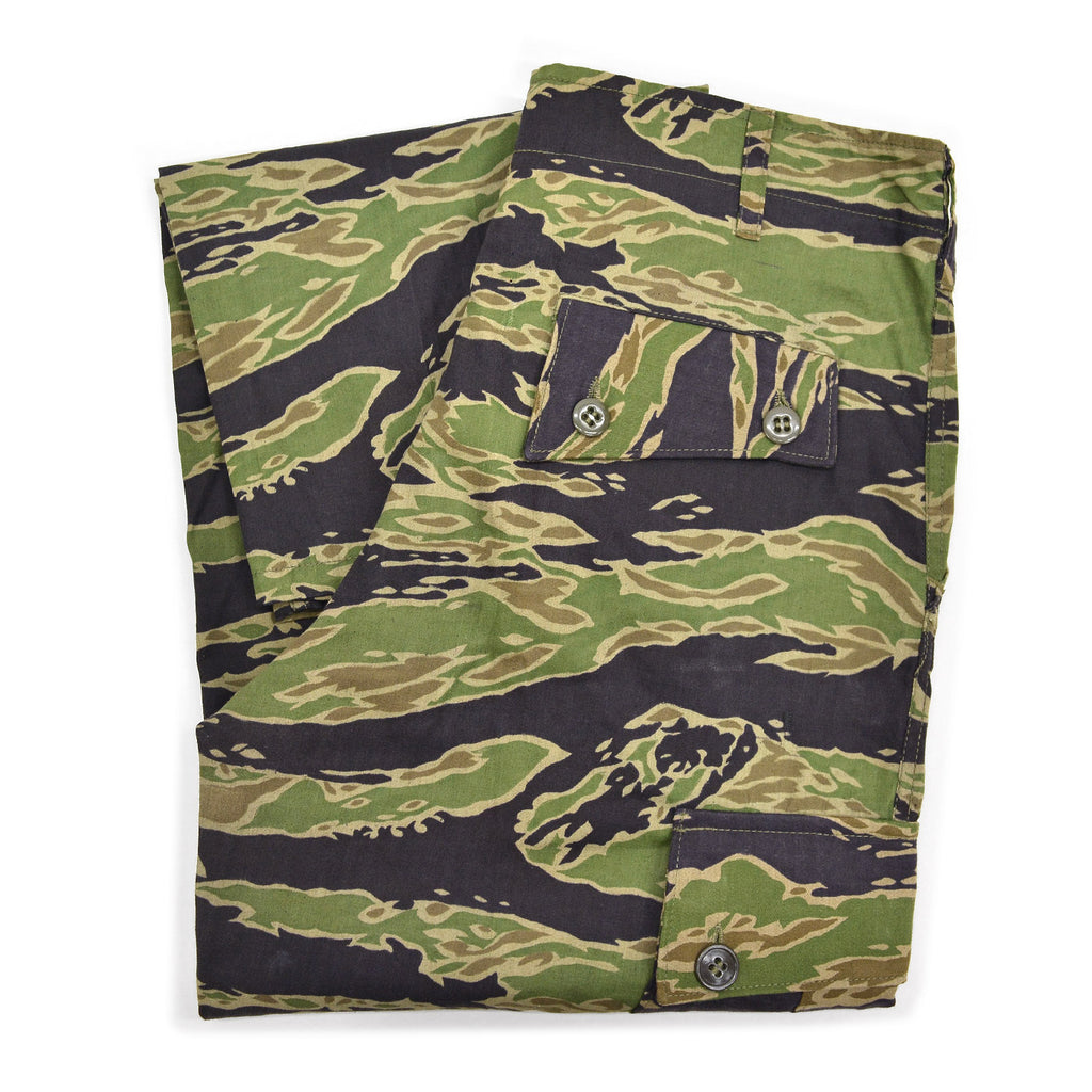 ~1970's VIETNAM WAR ERA OKINAWA TAYLOR-MADE TIGER STRIPE JUNGLE FATIGUE PANTS ... W33/L30