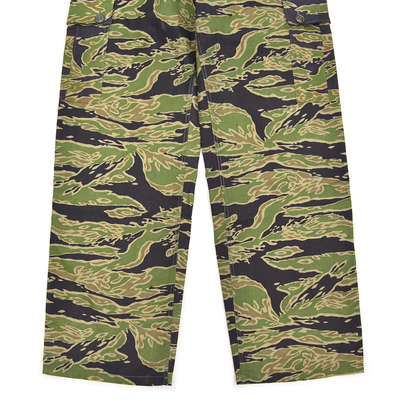 ~1970's VIETNAM WAR ERA OKINAWA TAYLOR-MADE TIGER STRIPE JUNGLE FATIGUE PANTS ... W33/L30