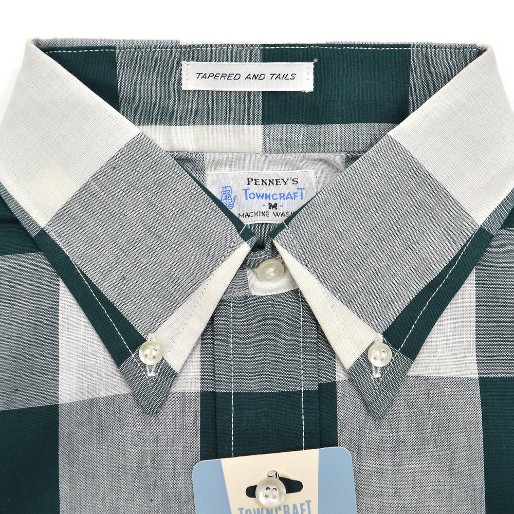 1960's DEADSTOCK PENNEY'S TOWNCRAFT BLOCK PLAID B/D SHIRT ... M